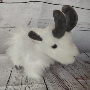 Rare White Mountain Goat Sheep Ram FAO Schwartz Plush 11" Stuffed Animal Toy